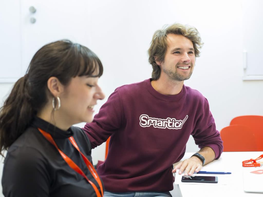 Maciek en las oficinas de Smartick